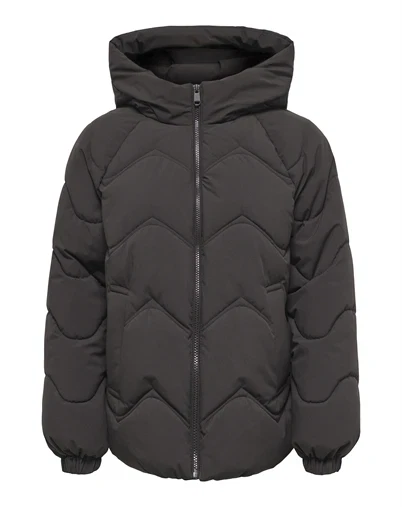 JDY - JDYPower Short Hood Puffer - Chocolate Torte